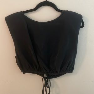 ZARA black crop top. Faded black color. Good condition!